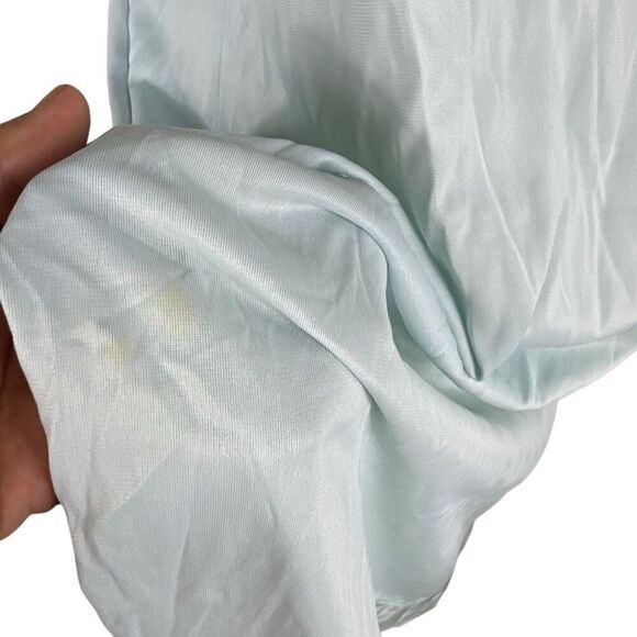 Vintage 80s Vanity Fair Blue Nightgown Lingerie Slip Dress Babydoll Size Medium - Picture 6 of 10